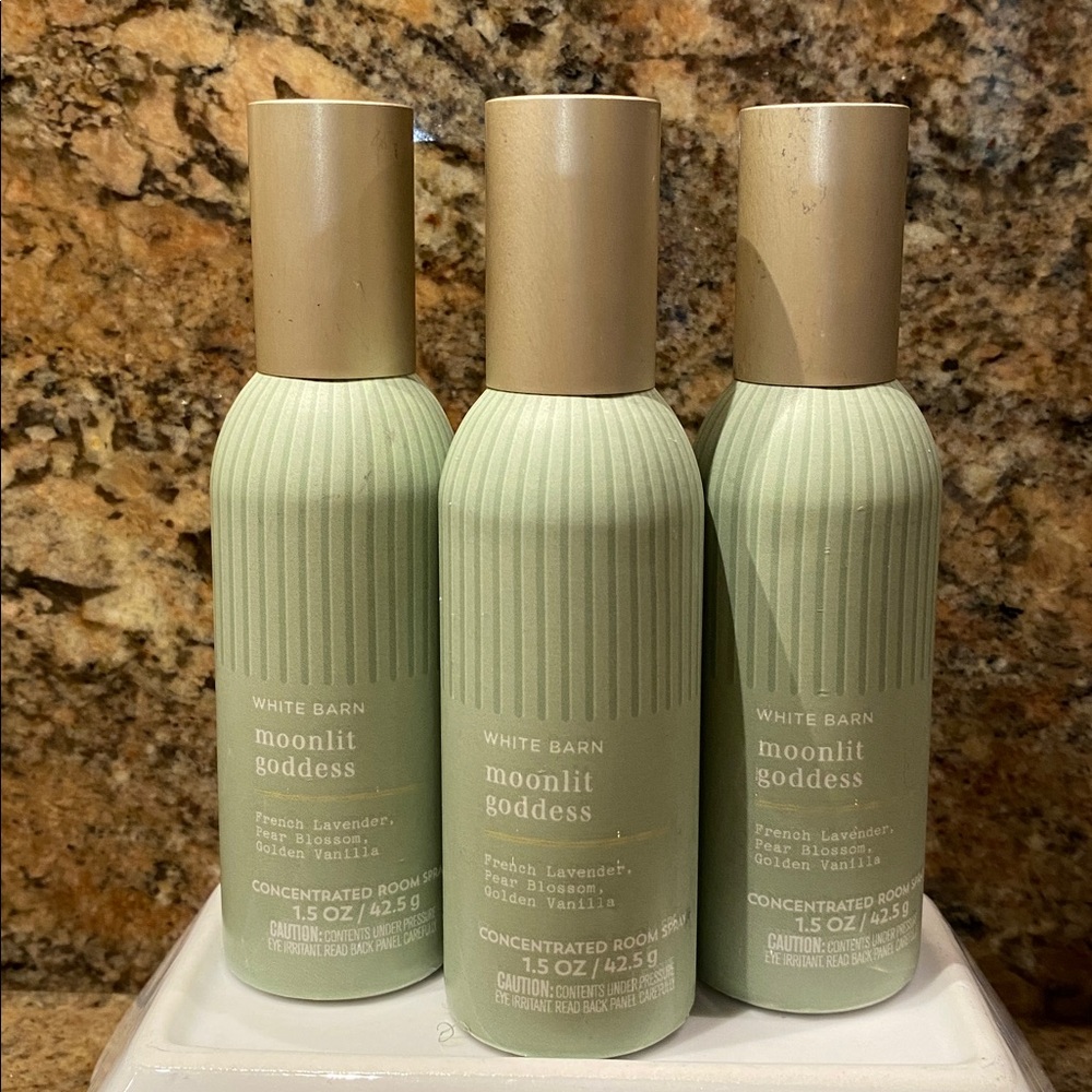 3) “MOONLIT GODDESS” Concentrated Room Sprays, ea 1.5 oz / 42.5 g, by B&BW, NWT